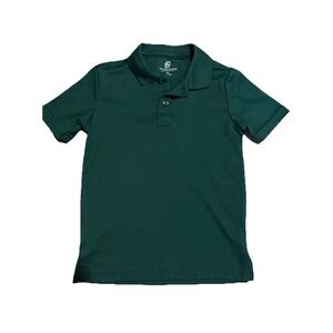 Class Club Boys Short Sleeve Hunter Green Polo School Uniform Top 6/7